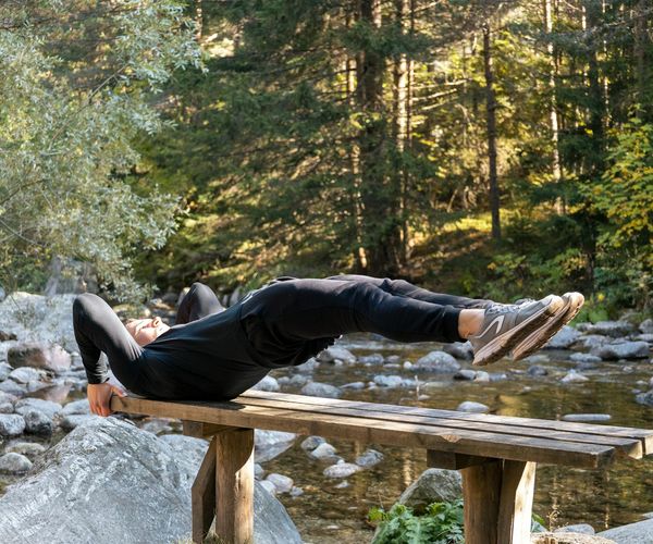 Person moving with grace and stability during workout
